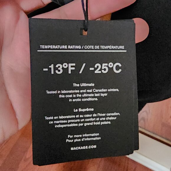 MACKAGE DIXON 2-in-1 Nordic Tech down bomber with blue fox fur- BRAND NEW!!!! - Picture 11 of 16